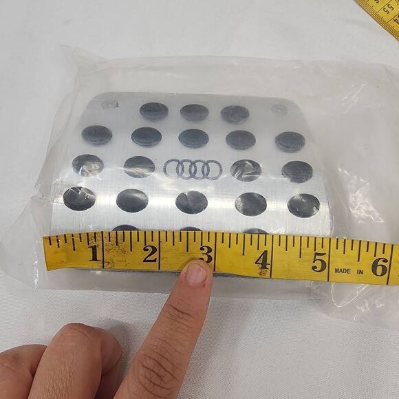 Brushed Stainless Pedal Cap - Brake With Emblem True OEM Audie - Picture 3 of 4